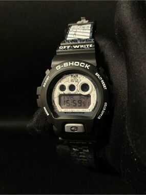 Custom G Shock Black Case and White Off-White style GD6900